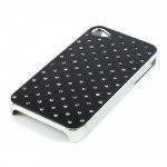 Wholesale iPhone 4 4S  Star Diamond Chrome Case (Black)